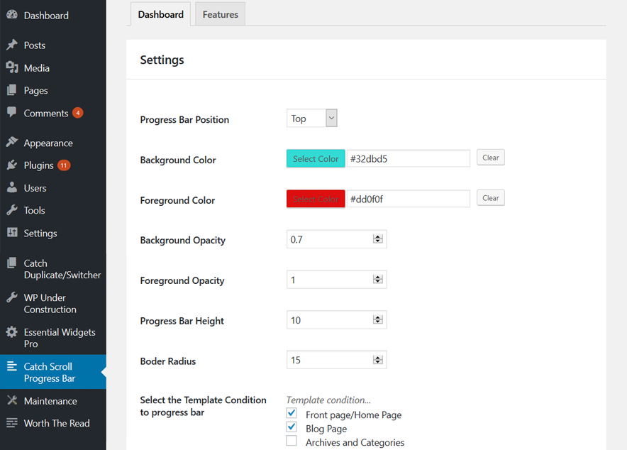 Our Latest Addition Catch Scroll Progress Bar A WordPress Progress
