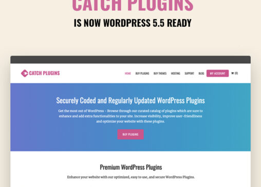Catch Plugins is now WordPress 5.5 Ready