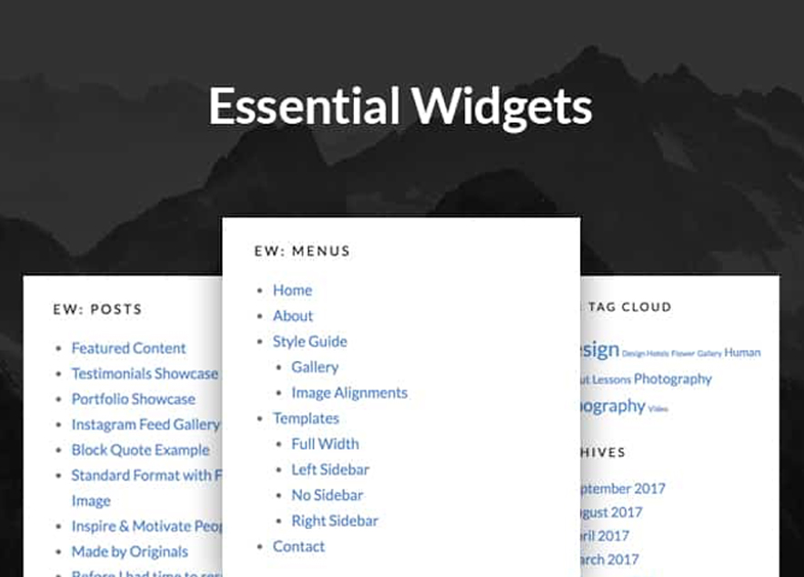 Essential Widgets Plugin