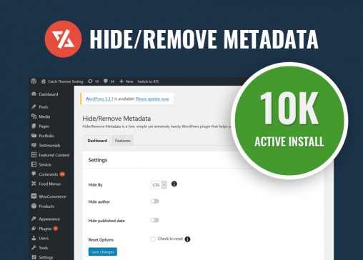 HideRemove Metadata Reached 10K active installs on wordpress.org