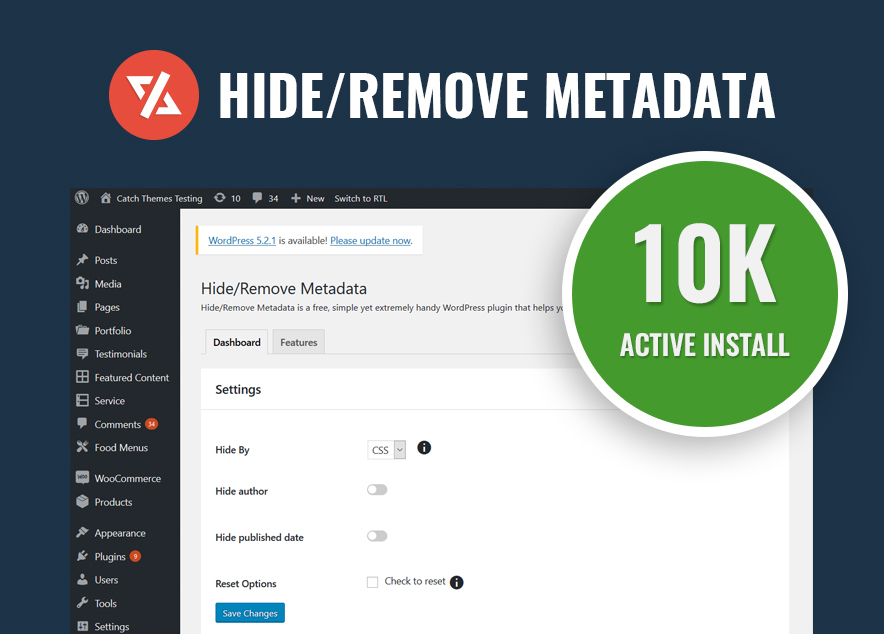 HideRemove Metadata Reached 10K active installs on wordpress.org