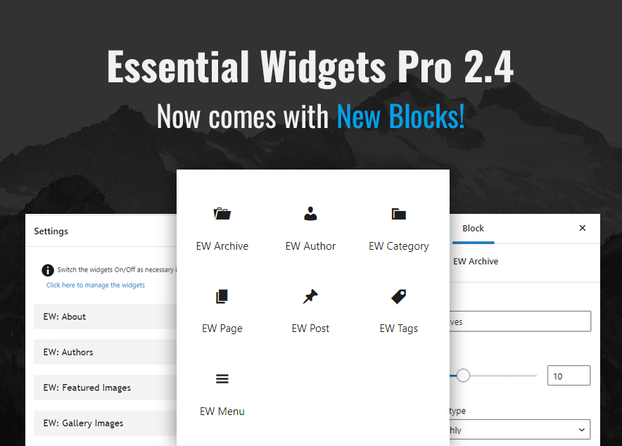 Essential Widgets Pro 2.4 Update