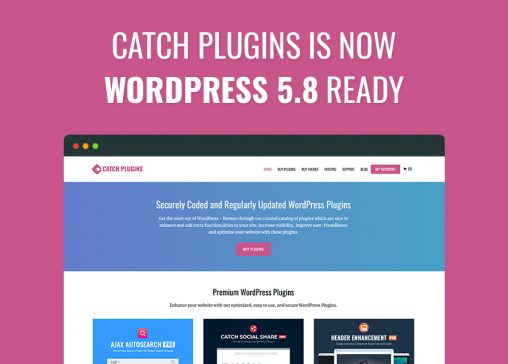 Catch Plugins is now WordPress 5.8 Ready